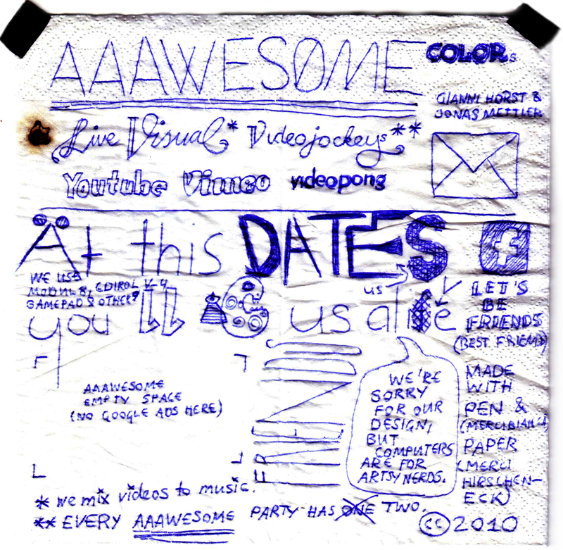 AAAWESOME COLOR, THE AAAWESOME VJ'S with Jonas Mettler and Gianni Horst